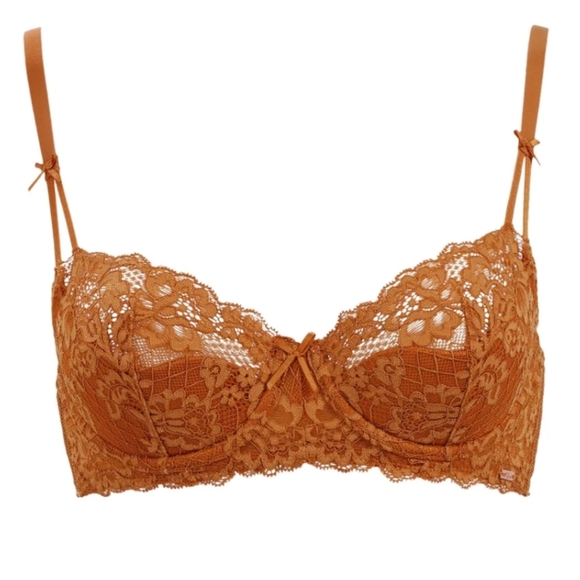 Vera Nude Floral Lace Unlined Balconette Bra - Picture 2 of 7